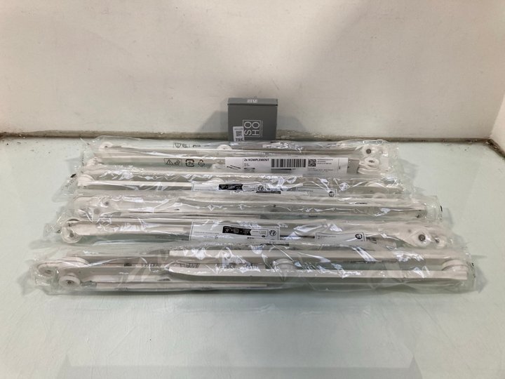 Lot 786  
            Marchington SR13 - Parcel Delivery Only 

                
6 X IKEA PACKS OF 2 KOMPLEMENT DRAWER RUNNERS TO ALSO INCLUDE SOHO 13A 1 GANG SWI...