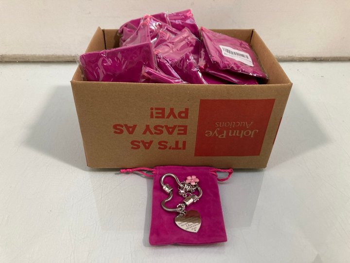 Lot 799  
            Marchington SR13 - Parcel Delivery Only 

                
QTY OF GRANDDAUGHTER CHARM BRACELETS IN SILVER: LOCATION - G12