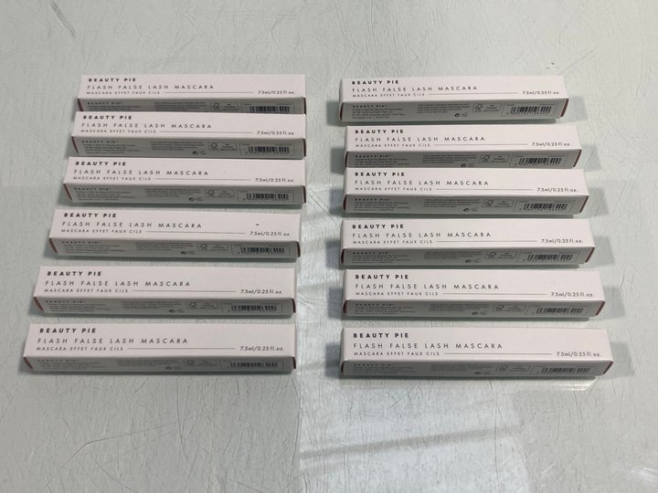 Lot 822  
            Marchington SR13 - Parcel Delivery Only 

                
12 X BEAUTY PIE FLASH FALSE LASH MASCARAS IN COSMIC BLACK-ORIGINAL COMBINED RRP £...