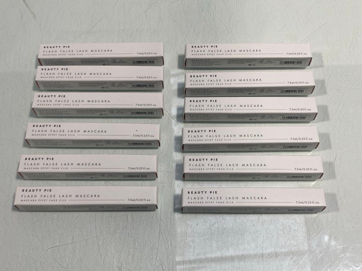 Lot 823  
            Marchington SR13 - Parcel Delivery Only 

                
12 X BEAUTY PIE FLASH FALSE LASH MASCARAS IN COSMIC BLACK-ORIGINAL COMBINED RRP £...