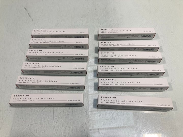 Lot 827  
            Marchington SR13 - Parcel Delivery Only 

                
12 X BEAUTY PIE FLASH FALSE LASH MASCARAS IN COSMIC BLACK-ORIGINAL COMBINED RRP £...