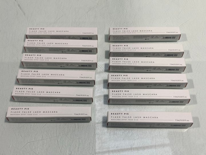 Lot 829  
            Marchington SR13 - Parcel Delivery Only 

                
12 X BEAUTY PIE FLASH FALSE LASH MASCARAS IN COSMIC BLACK-ORIGINAL COMBINED RRP £...
