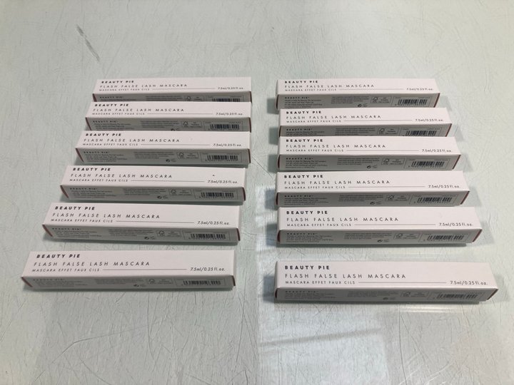 Lot 832  
            Marchington SR13 - Parcel Delivery Only 

                
12 X BEAUTY PIE FLASH FALSE LASH MASCARAS IN COSMIC BLACK-ORIGINAL COMBINED RRP £...