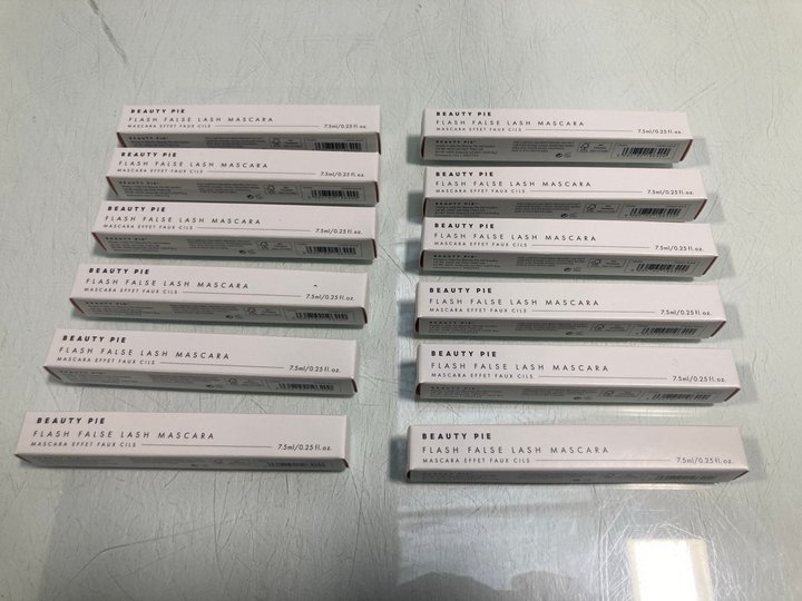 Lot 833  
            Marchington SR13 - Parcel Delivery Only 

                
12 X BEAUTY PIE FLASH FALSE LASH MASCARAS IN COSMIC BLACK-ORIGINAL COMBINED RRP £...