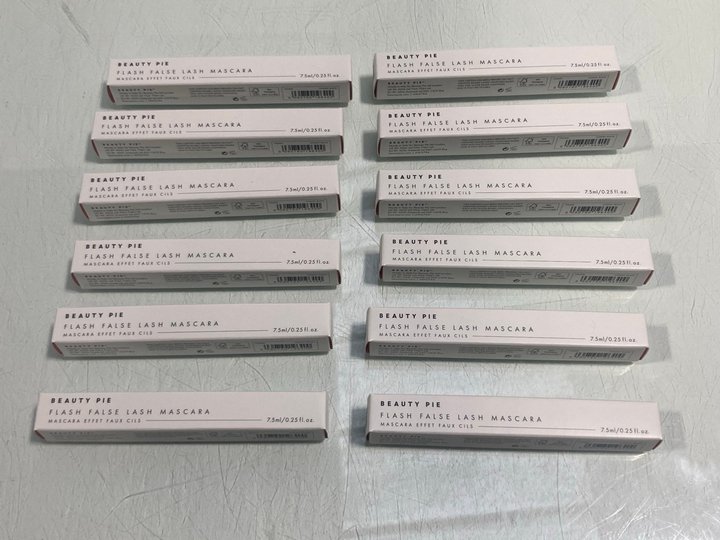Lot 835  
            Marchington SR13 - Parcel Delivery Only 

                
12 X BEAUTY PIE FLASH FALSE LASH MASCARAS IN COSMIC BLACK-ORIGINAL COMBINED RRP £...