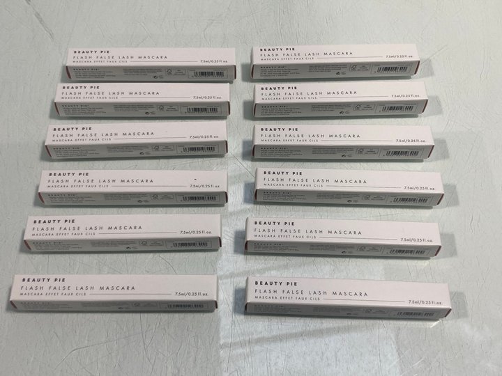 Lot 836  
            Marchington SR13 - Parcel Delivery Only 

                
12 X BEAUTY PIE FLASH FALSE LASH MASCARAS IN COSMIC BLACK-ORIGINAL COMBINED RRP £...