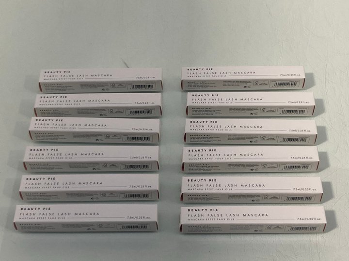 Lot 852  
            Marchington SR13 - Parcel Delivery Only 

                
12 X BEAUTY PIE FLASH FALSE LASH MASCARAS IN COSMIC BLACK-ORIGINAL COMBINED RRP £...