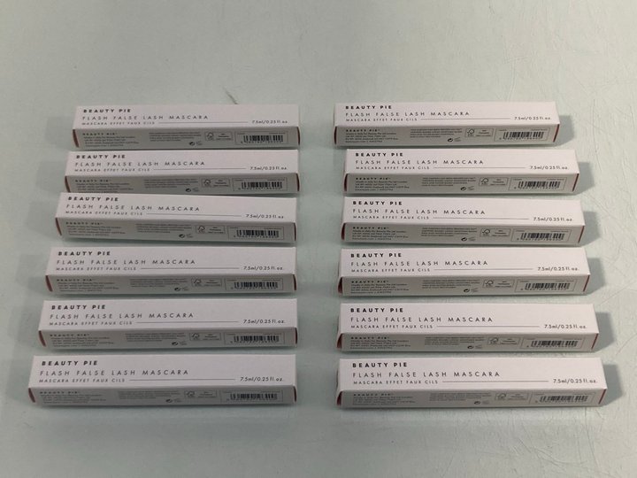 Lot 853  
            Marchington SR13 - Parcel Delivery Only 

                
12 X BEAUTY PIE FLASH FALSE LASH MASCARAS IN COSMIC BLACK-ORIGINAL COMBINED RRP £...