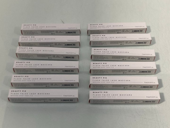 Lot 854  
            Marchington SR13 - Parcel Delivery Only 

                
12 X BEAUTY PIE FLASH FALSE LASH MASCARAS IN COSMIC BLACK-ORIGINAL COMBINED RRP £...