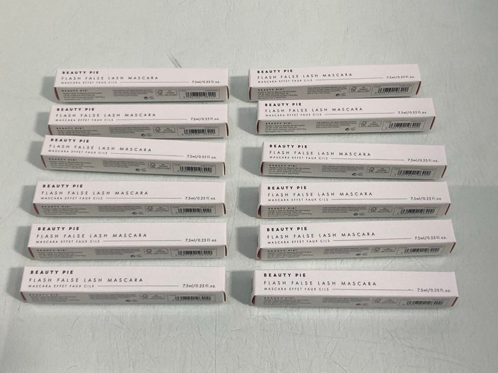 Lot 856  
            Marchington SR13 - Parcel Delivery Only 

                
12 X BEAUTY PIE FLASH FALSE LASH MASCARAS IN COSMIC BLACK-ORIGINAL COMBINED RRP £...