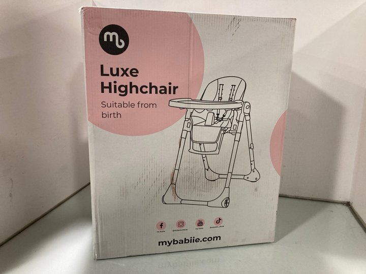 Lot 87  
            Marchington SR13 - Parcel Delivery Only 

                
MY BABIIE LUXE HIGHCHAIR IN OATMEAL TO INCLUDE ERGOBABY EMBRACE COZY NEWBORN CARR...