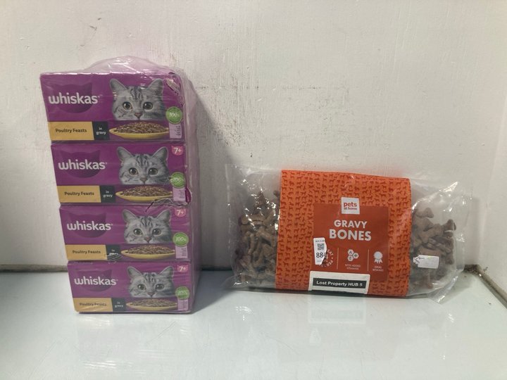 Lot 884  
            Marchington SR13 - Parcel Delivery Only 

                
QTY OF WHISKAS POULTRY FEASTS IN GRAVY TO INCLUDE PACK OF GRAVY BONES-BBE 03/27: ...