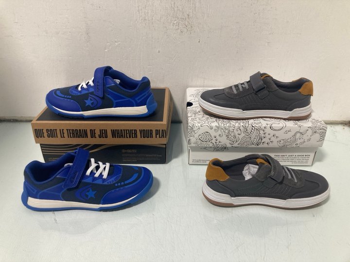 Lot 889  
            Marchington SR13 - Parcel Delivery Only 

                
CLARKS CHILDRENS FAWN FAMILY TRAINERS IN GREY - SIZE UK 2 TO INCLUDE CLARKS CICA ...