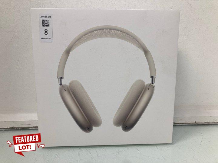 Lot 8  
            Marchington SR13 - Parcel Delivery Only 

                
AIRPODS MAX OVER EAR HEADPHONES IN WHITE (SEALED)-ORIGINAL RRP £499.00: LOCATION ...