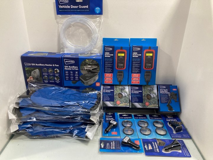 Lot 941  
            Marchington SR13 - Parcel Delivery Only 

                
QTY OF ASSORTED ITEMS TO INCLUDE STREETWIZE 12V DETACHABLE CAR HEATER: LOCATION - G7