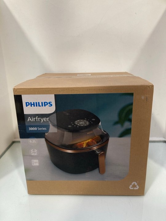 Lot 951  
            Marchington SR13 - Parcel Delivery Only 

                
PHILIPS 3000 SERIES 6.2L DIGITAL AIR FRYER IN BLACK - ORIGINAL RRP £129.99: LOCAT...