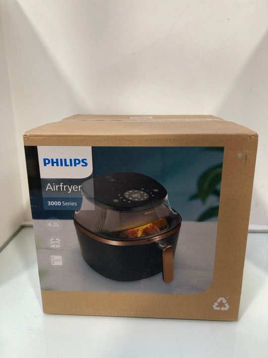 Lot 952  
            Marchington SR13 - Parcel Delivery Only 

                
PHILIPS 3000 SERIES 6.2L DIGITAL AIR FRYER IN BLACK - ORIGINAL RRP £129.99: LOCAT...
