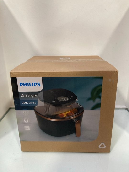 Lot 955  
            Marchington SR13 - Parcel Delivery Only 

                
PHILIPS 3000 SERIES 6.2L DIGITAL AIR FRYER IN BLACK - ORIGINAL RRP £129.99: LOCAT...