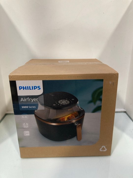 Lot 957  
            Marchington SR13 - Parcel Delivery Only 

                
PHILIPS 3000 SERIES 6.2L DIGITAL AIR FRYER IN BLACK - ORIGINAL RRP £129.99: LOCAT...