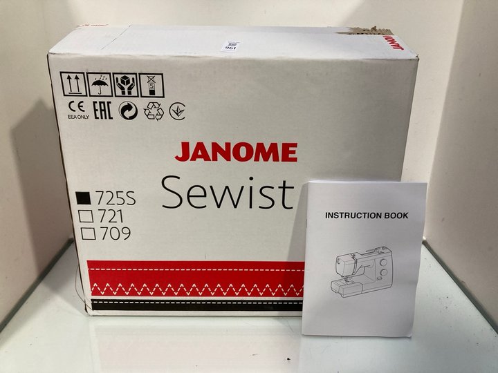Lot 961  
            Marchington SR13 - Parcel Delivery Only 

                
JANOME SEWIST 725S SEWING MACHINE - ORIGINAL RRP £379.00: LOCATION - F17