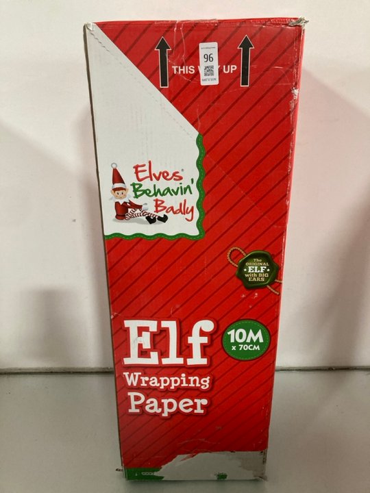 Lot 96  
            Marchington SR13 - Parcel Delivery Only 

                
QTY OF ELVES BEHAVING BADLY CHRISTMAS WRAPPING PAPER: LOCATION - WH3