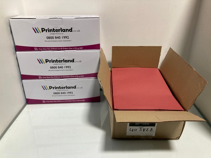 Lot 979  
            Marchington SR13 - Parcel Delivery Only 

                
4 X PRINTERLAND TONER CARTRIDGES IN CYAN/MAGENTA/BLACK TO ALSO INCLUDE BOX OF Q-C...