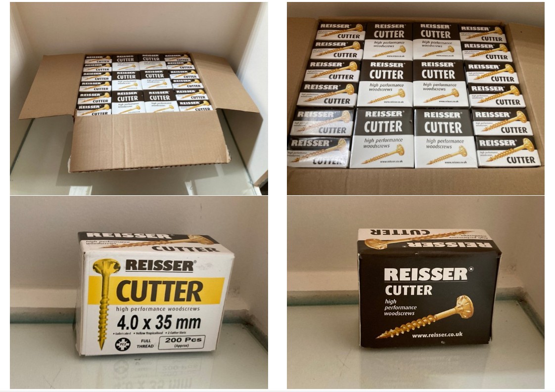 Lot 1009  
            Marchington SR10 - Parcel Delivery Only 

                
QTY OF SIZE REISSER CUTTER SCREWS - SIZE: 4.0 X 35MM: LOCATION - DR1