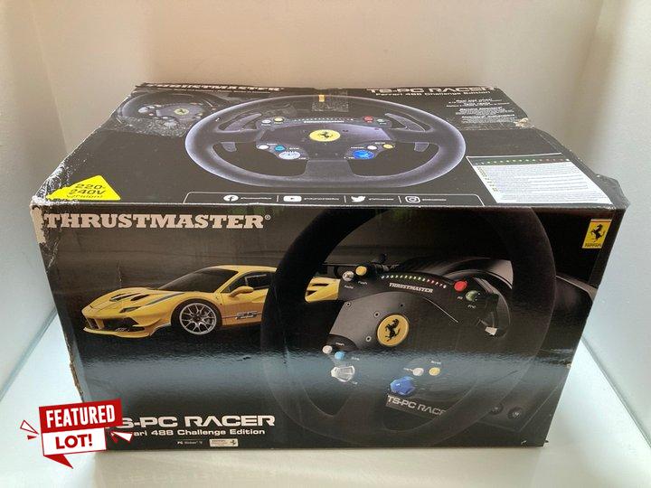Lot 1043  
            Marchington SR10 - Parcel Delivery Only 

                
THRUSTMASTER TS PC RACER FERRARI 488 CHALLENGE EDITION WHEEL ORIGINAL RRP: £470: ...