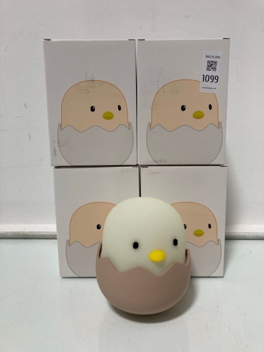 Lot 1099  
            Marchington SR10 - Parcel Delivery Only 

                
4 X EGGSHELL EMOTION LAMP/NIGHT LIGHTS: LOCATION - DR11