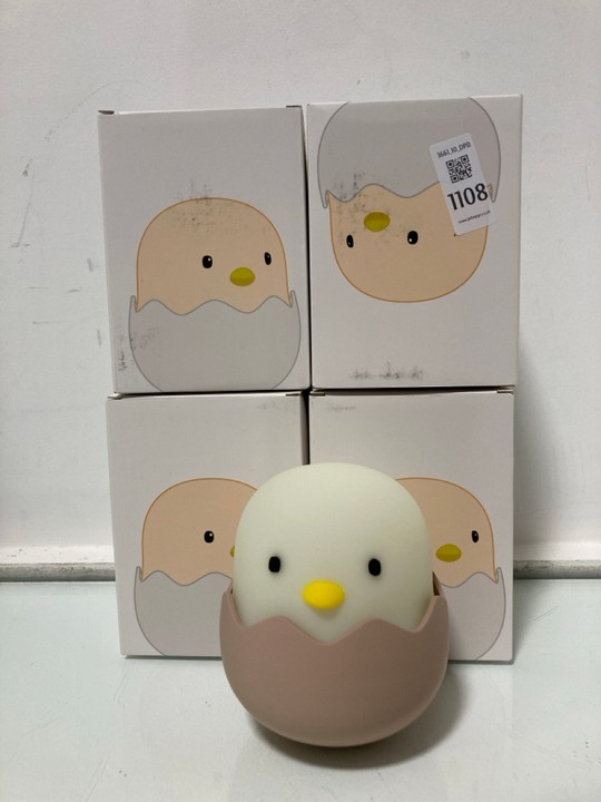 Lot 1108  
            Marchington SR10 - Parcel Delivery Only 

                
4 X EGGSHELL EMOTION LAMP/NIGHT LIGHTS: LOCATION - DR11
