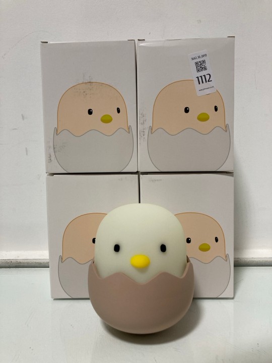 Lot 1112  
            Marchington SR10 - Parcel Delivery Only 

                
4 X EGGSHELL EMOTION LAMP/NIGHT LIGHTS: LOCATION - DR11