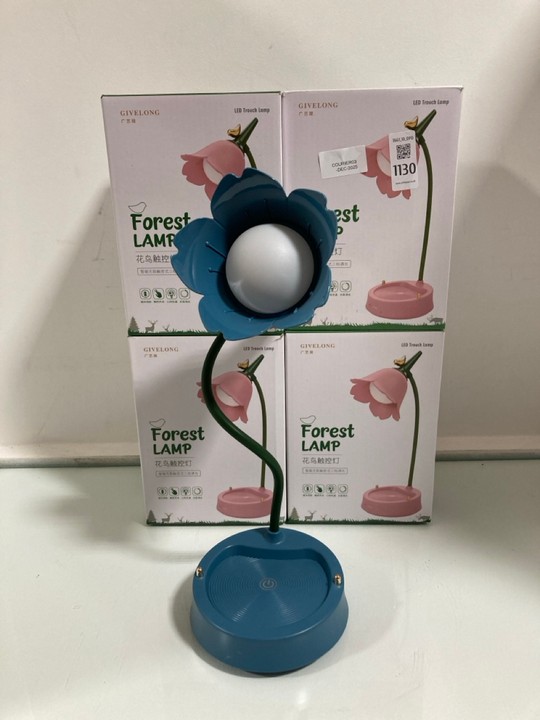 Lot 1130  
            Marchington SR10 - Parcel Delivery Only 

                
4 X GIVELONG LED FOREST TOUCH LAMPS: LOCATION - DR12