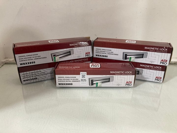Lot 1135  
            Marchington SR10 - Parcel Delivery Only 

                
5 X ADI PRO MAGNETIC SINGLE LOCK DOOR LOCKS - MODEL NO. WBX280S: LOCATION - DR15