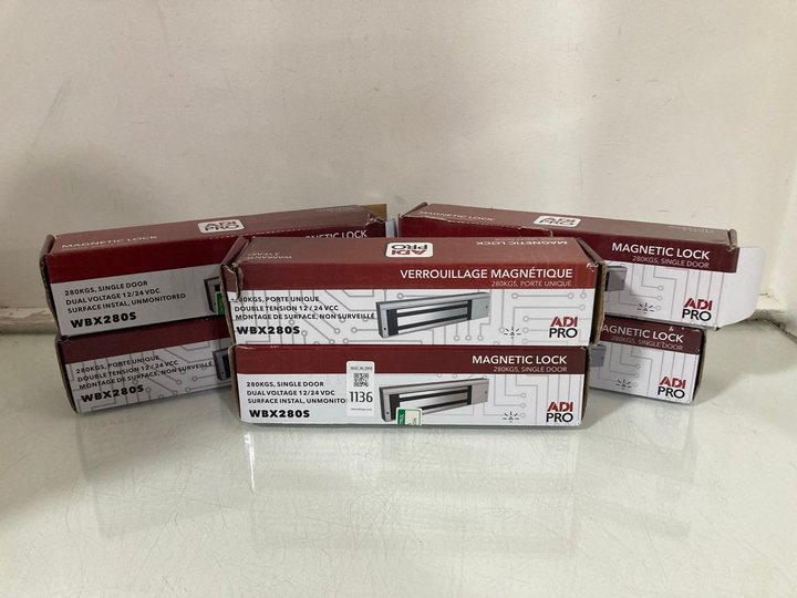 Lot 1136  
            Marchington SR10 - Parcel Delivery Only 

                
6 X ADI PRO MAGNETIC SINGLE LOCK DOOR LOCKS - MODEL NO. WBX280S: LOCATION - DR15
