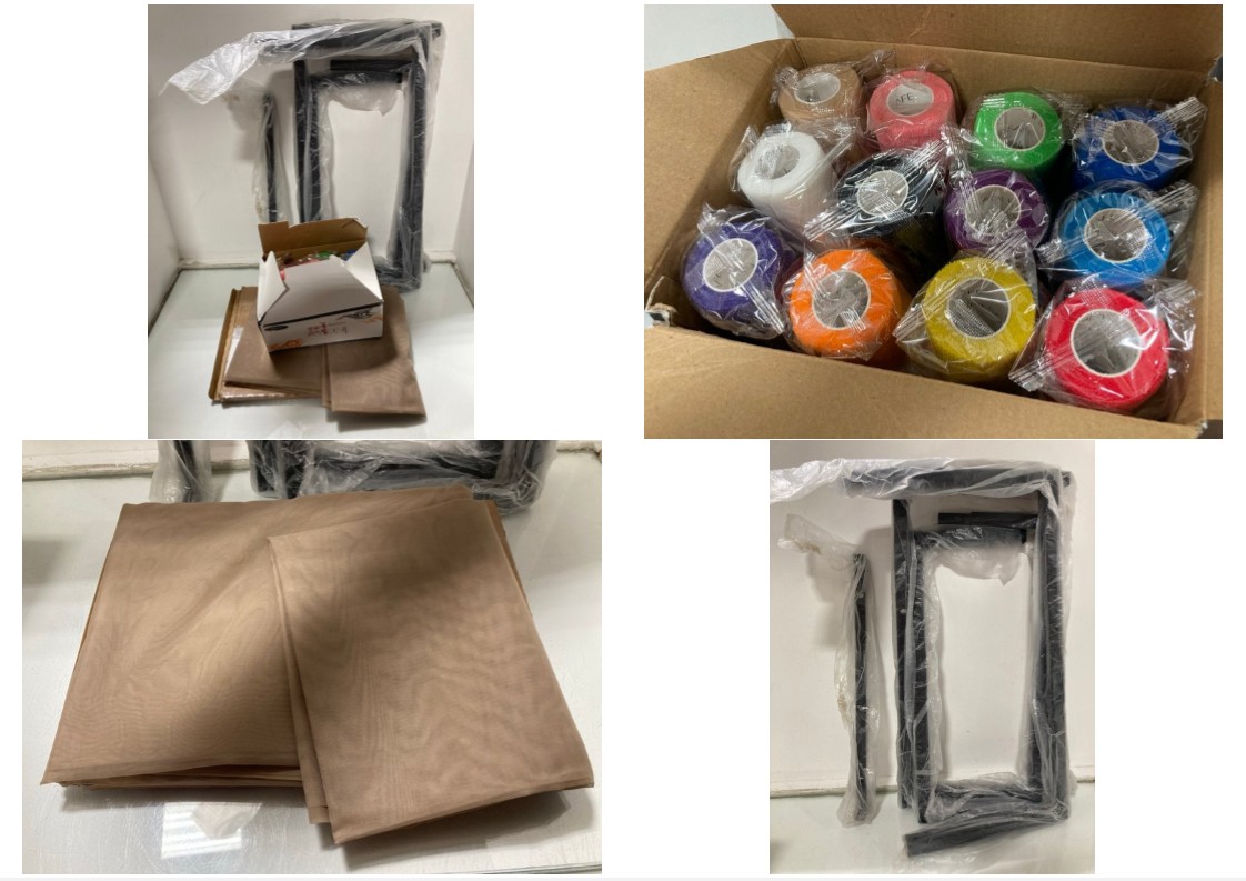 Lot 1142  
            Marchington SR10 - Parcel Delivery Only 

                
QTY OF ASSORTED ITEMS TO INCLUDE INKSAFE COHESIVE BANDAGES: LOCATION - DR15