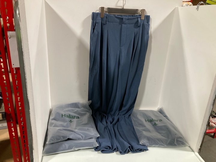 Lot 1154  
            Marchington SR10 - Parcel Delivery Only 

                
4 X HALARA FLEX HIGH-WAISTED WIDE-LEG WOMENS TROUSERS IN GRISAILLE - SIZE M COMBI...