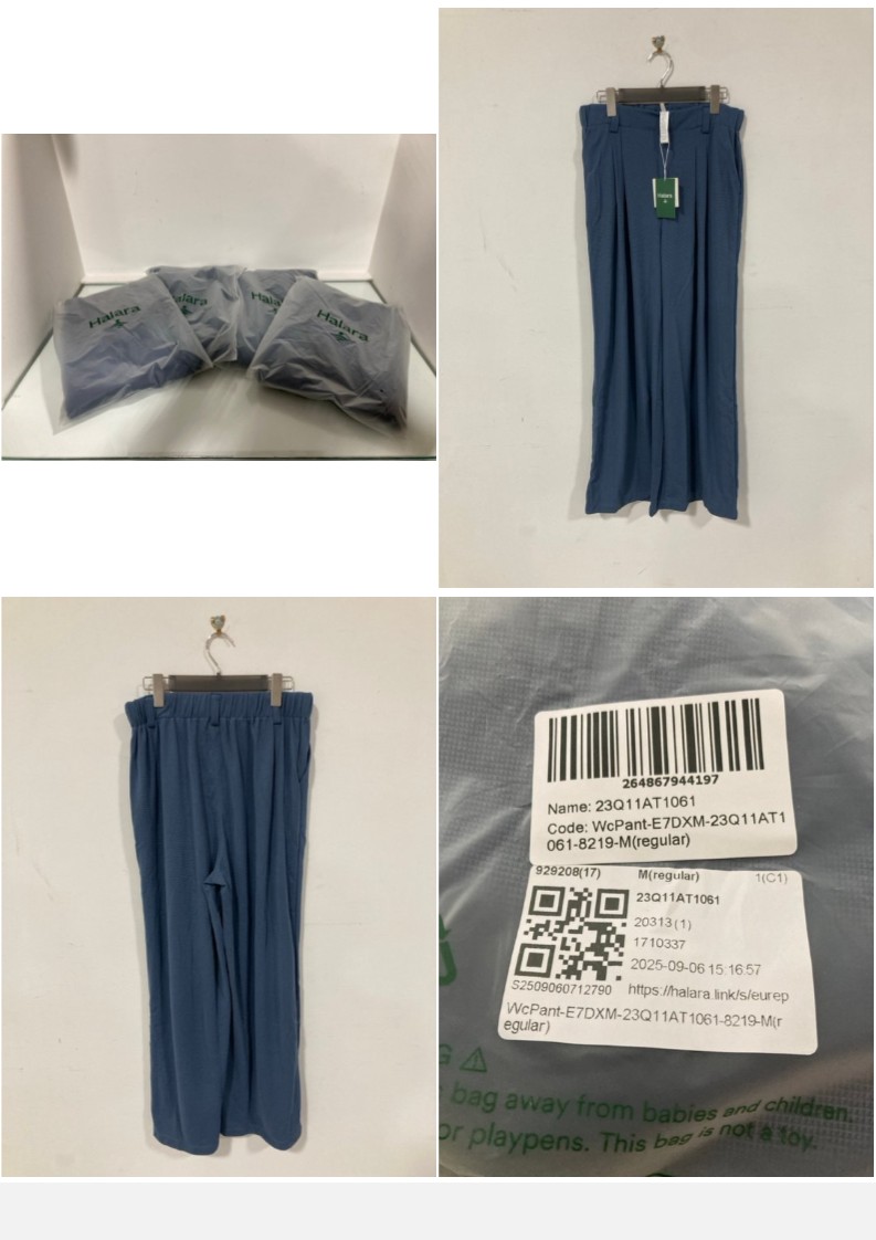 Lot 1155  
            Marchington SR10 - Parcel Delivery Only 

                
4 X HALARA FLEX HIGH-WAISTED WIDE-LEG WOMENS TROUSERS IN GRISAILLE - SIZE M COMBI...