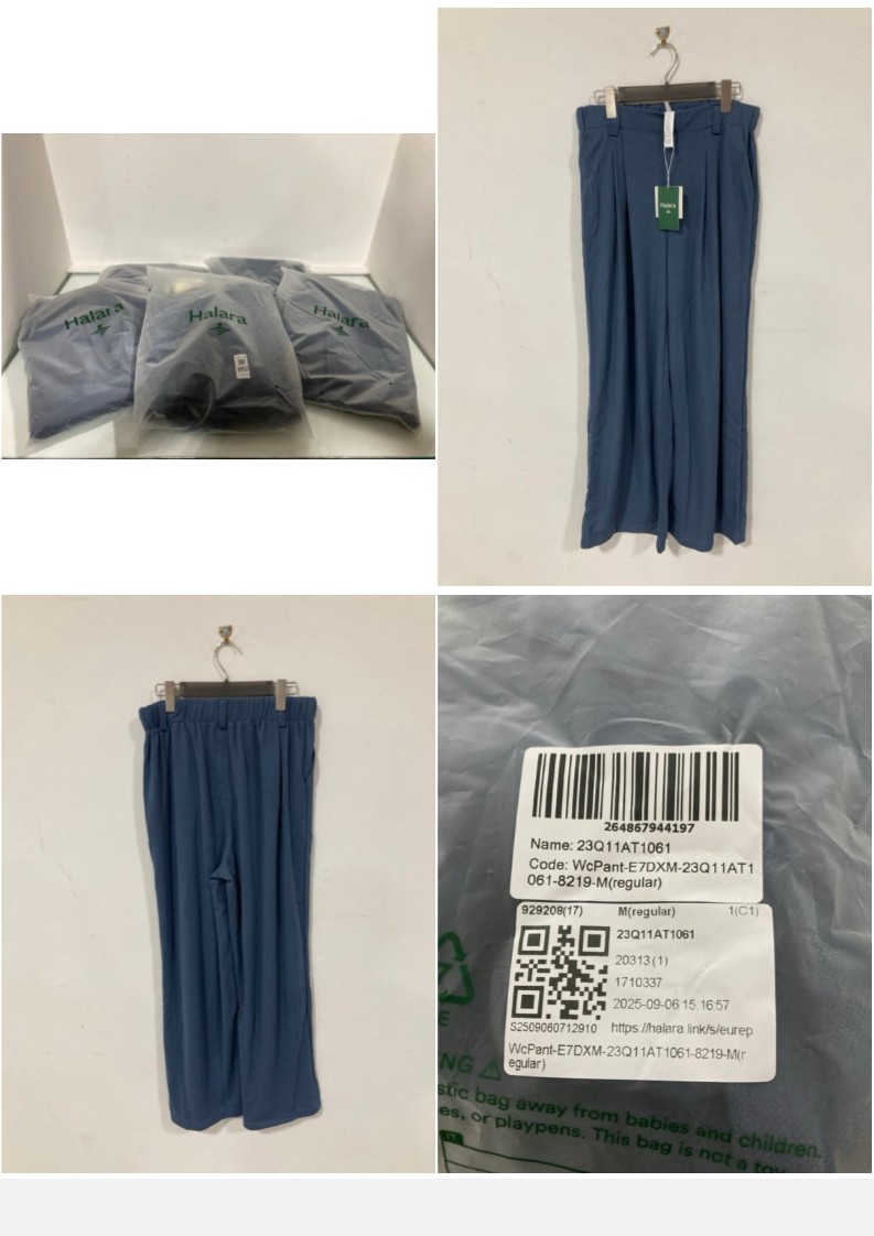 Lot 1157  
            Marchington SR10 - Parcel Delivery Only 

                
5 X HALARA FLEX HIGH-WAISTED WIDE-LEG WOMENS TROUSERS IN GRISAILLE - SIZE M COMBI...