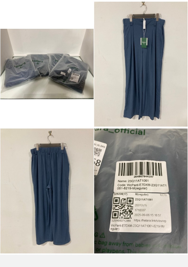 Lot 1158  
            Marchington SR10 - Parcel Delivery Only 

                
4 X HALARA FLEX HIGH-WAISTED WIDE-LEG WOMENS TROUSERS IN GRISAILLE - SIZE M COMBI...