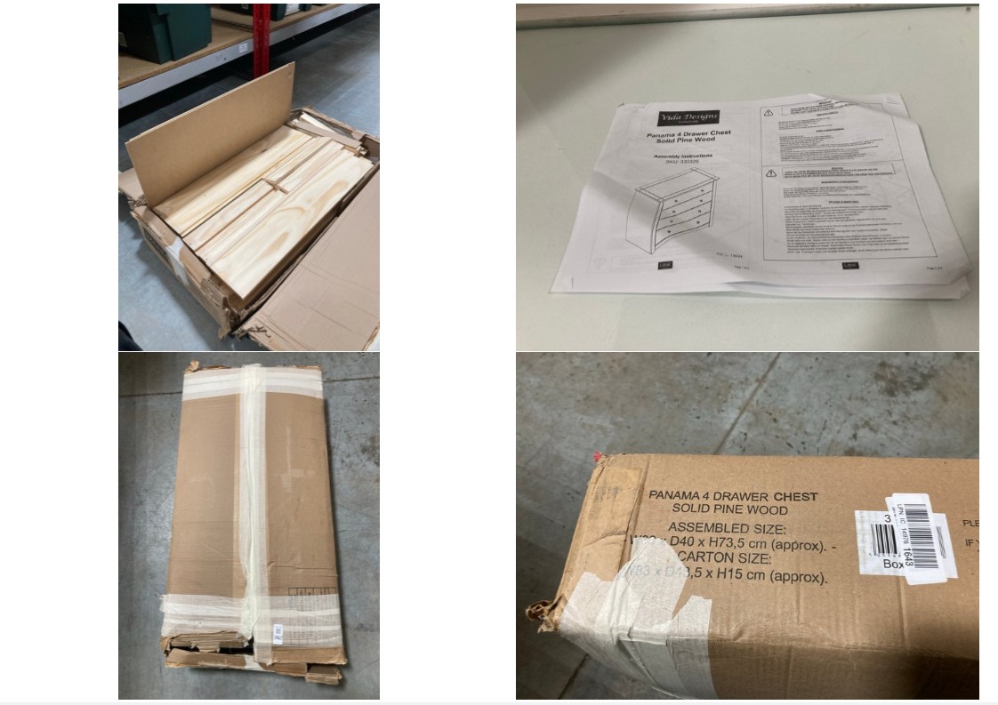 Lot 1162  
            Marchington SR10 - Parcel Delivery Only 

                
PANAMA 4-DRAWER CHEST IN SOLID PINE FINISH: LOCATION - DR14