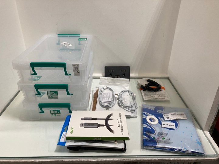 Lot 1172  
            Marchington SR10 - Parcel Delivery Only 

                
QTY OF ASSORTED ITEMS TO INCLUDE MATTE BLACK DUAL WALL SOCKET: LOCATION - DR13