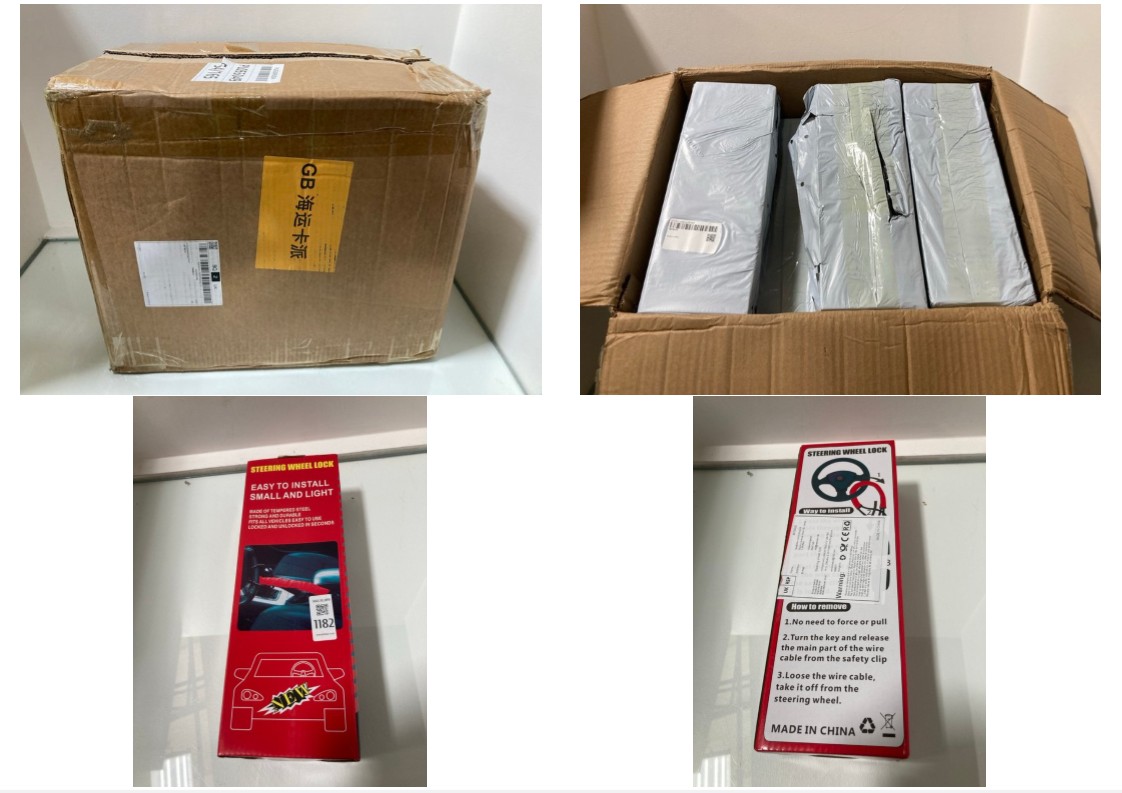 Lot 1182  
            Marchington SR10 - Parcel Delivery Only 

                
QTY OF EASY-TO-INSTALL STEERING WHEEL LOCKS: LOCATION - DR5