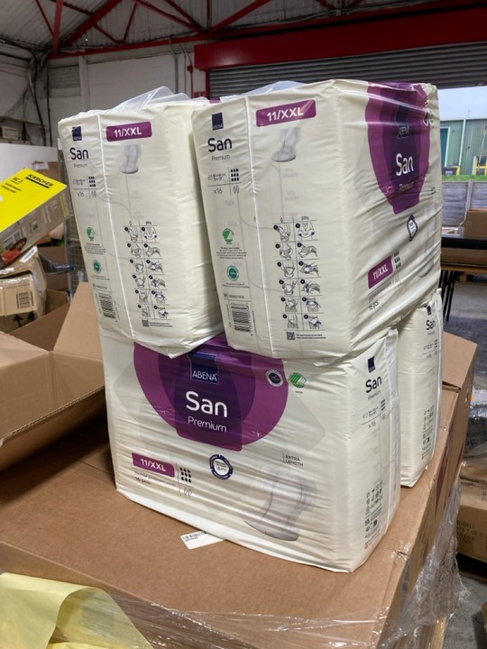 Lot 107  
            Marchington SR17 - Delivery or Collection 

                
PALLET OF ABENA SAN PREMIUM BLADDER PROTECTION 16 PACKS: LOCATION - A1 (KERBSIDE ... - Image 3