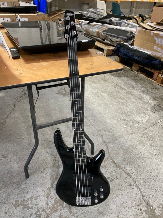 Lot 108  
            Marchington SR17 - Delivery or Collection 

                
IBANEZ ELECTRIC 5-STRING BASS GUITAR IN BLACK - MODEL NO. GSR205 BK ORIGINAL RRP ...