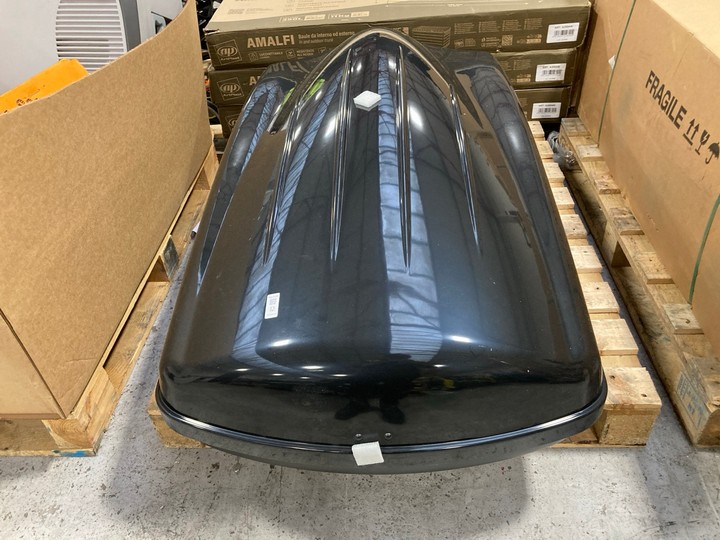 Lot 12  
            Marchington SR17 - Delivery or Collection 

                
MODULA CIAO 340L GLOSSY BLACK ROOF BOX - ORIGINAL RRP - £200: LOCATION - A4