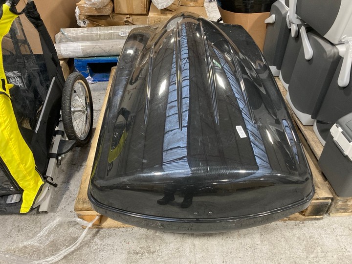 Lot 13  
            Marchington SR17 - Delivery or Collection 

                
MODULA CIAO 340L GLOSSY BLACK ROOF BOX - ORIGINAL RRP - £200: LOCATION - A4