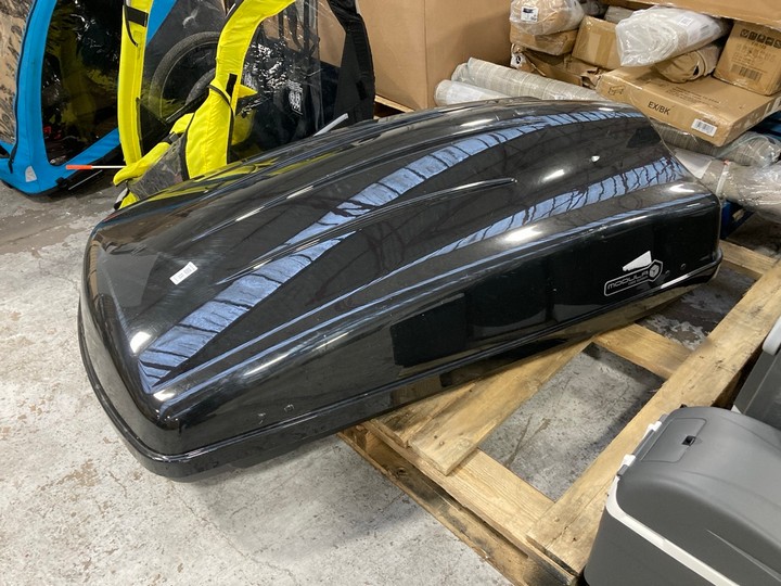 Lot 13  
            Marchington SR17 - Delivery or Collection 

                
MODULA CIAO 340L GLOSSY BLACK ROOF BOX - ORIGINAL RRP - £200: LOCATION - A4 - Image 2