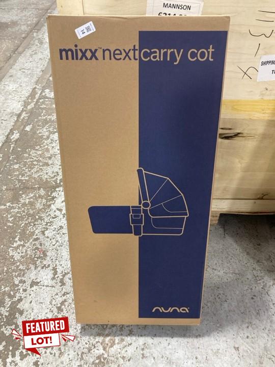 Lot 14  
            Marchington SR17 - Delivery or Collection 

                
NUNA MIXX NEXT CARRY COT IN CEDAR - ORIGINAL RRP - £200: LOCATION - A4