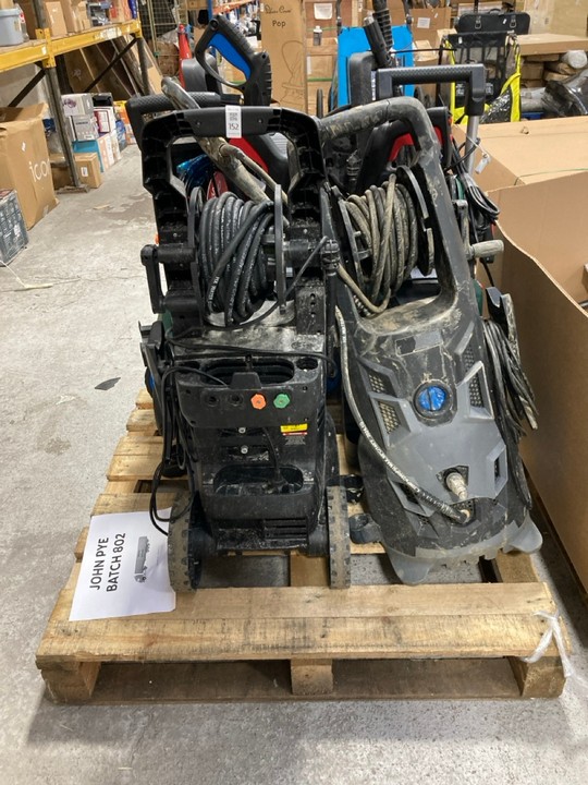 Lot 152  
            Marchington SR17 - Delivery or Collection 

                
PALLET OF ASSORTED PRESSURE WASHERS TO INCLUDE ADVANCED PW50 PRESSURE WASHER: LOC...