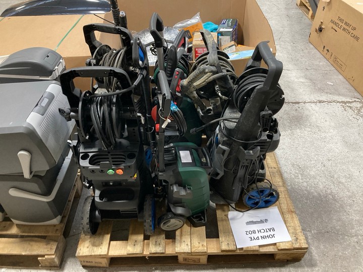 Lot 152  
            Marchington SR17 - Delivery or Collection 

                
PALLET OF ASSORTED PRESSURE WASHERS TO INCLUDE ADVANCED PW50 PRESSURE WASHER: LOC... - Image 4